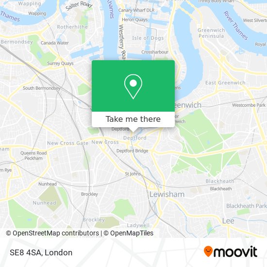 SE8 4SA map