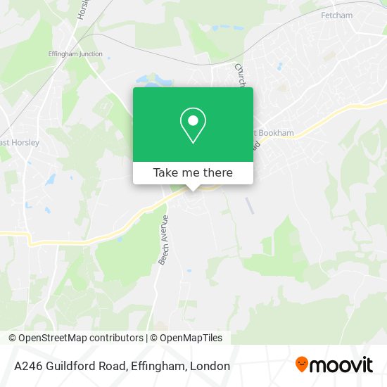 A246 Guildford Road, Effingham map