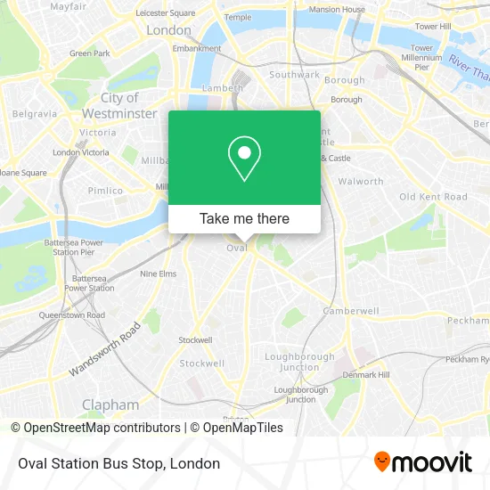 Oval Station Bus Stop map