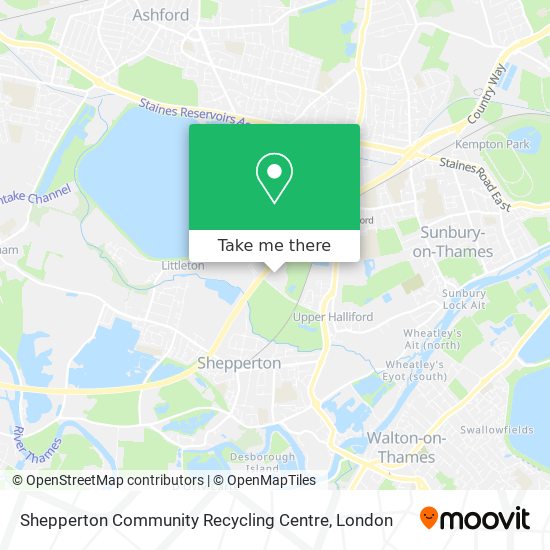 Shepperton Community Recycling Centre map
