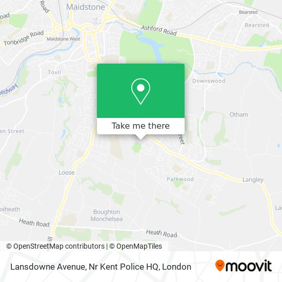 Lansdowne Avenue, Nr Kent Police HQ map