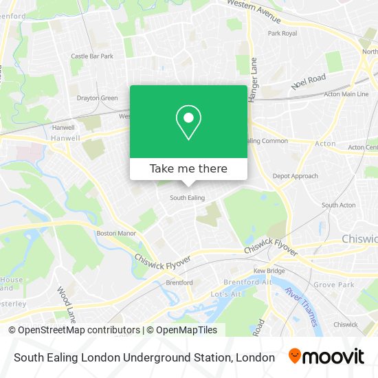 South Ealing London Underground Station map
