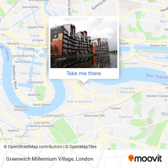 Greenwich Millennium Village map