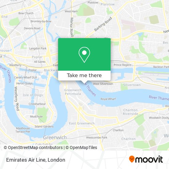 Emirates Air Line map