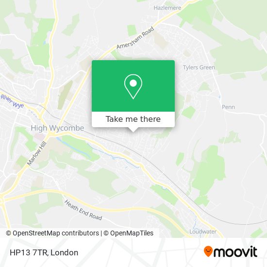 HP13 7TR map