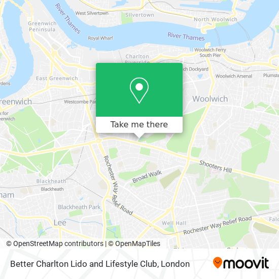 Better Charlton Lido and Lifestyle Club map
