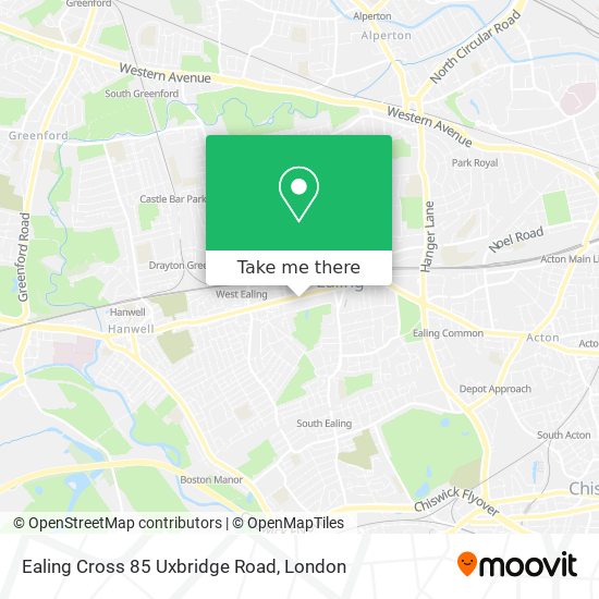 Ealing Cross 85 Uxbridge Road map