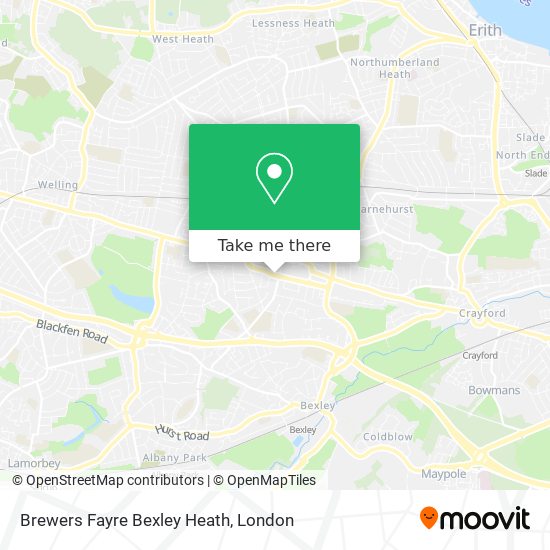 Brewers Fayre Bexley Heath map