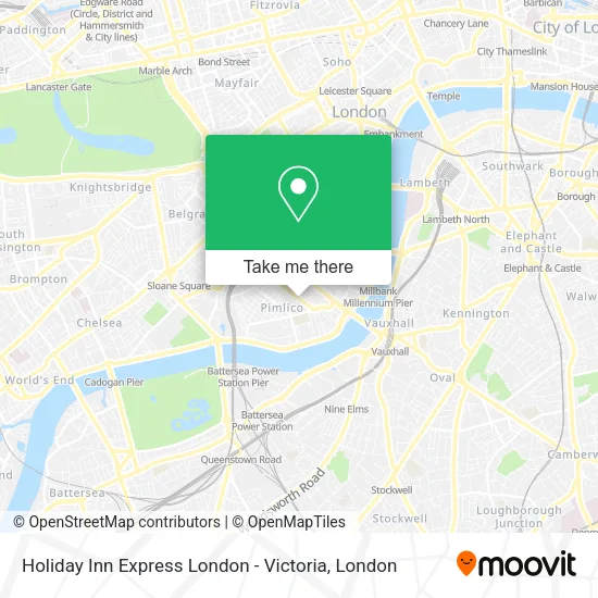 Holiday Inn Express London - Victoria map