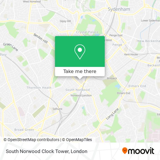 South Norwood Clock Tower map