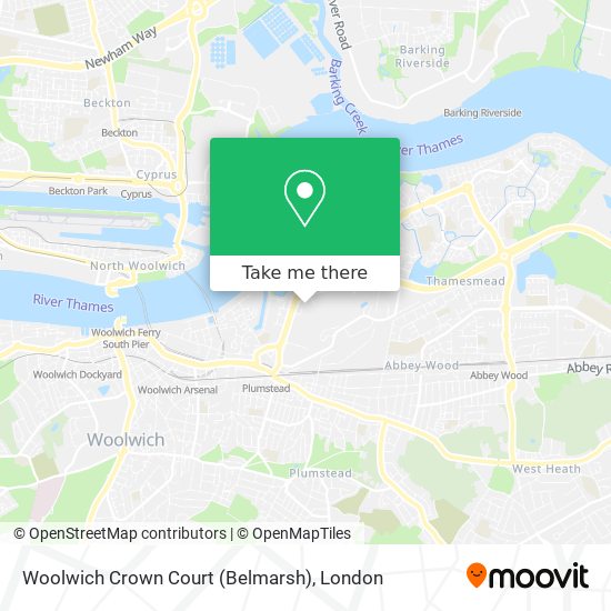 Woolwich Crown Court (Belmarsh) map