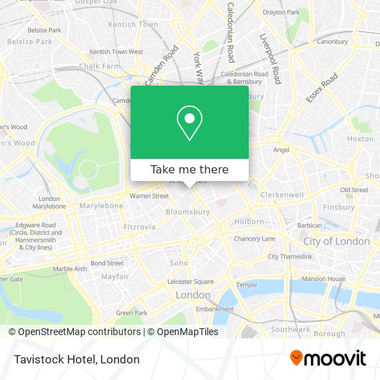 Tavistock Hotel map