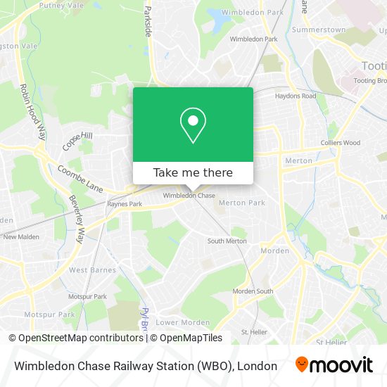 Wimbledon Chase Railway Station (WBO) map