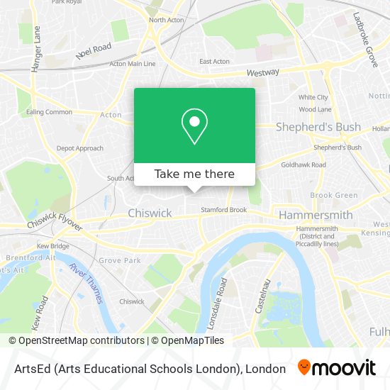 ArtsEd (Arts Educational Schools London) map