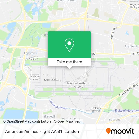 American Airlines Flight AA 81 map