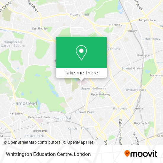 Whittington Education Centre map