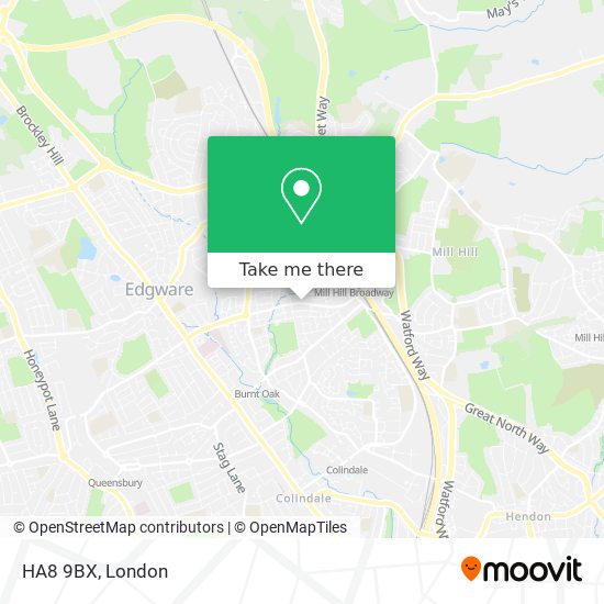 HA8 9BX map