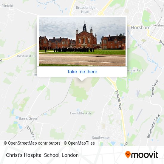 Christ's Hospital School map