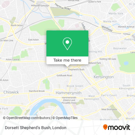 Dorsett Shepherd's Bush map