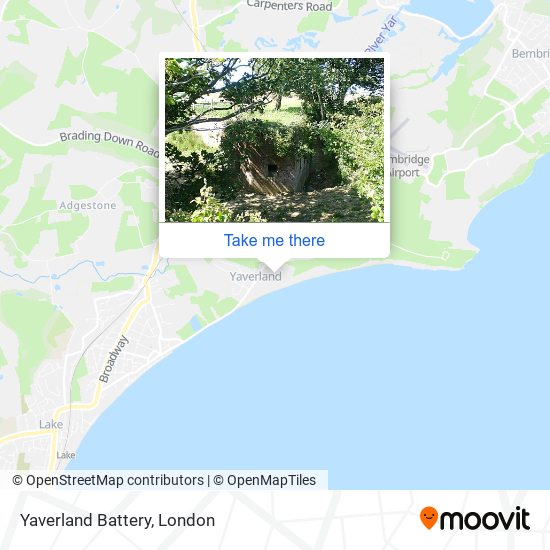 Yaverland Battery map