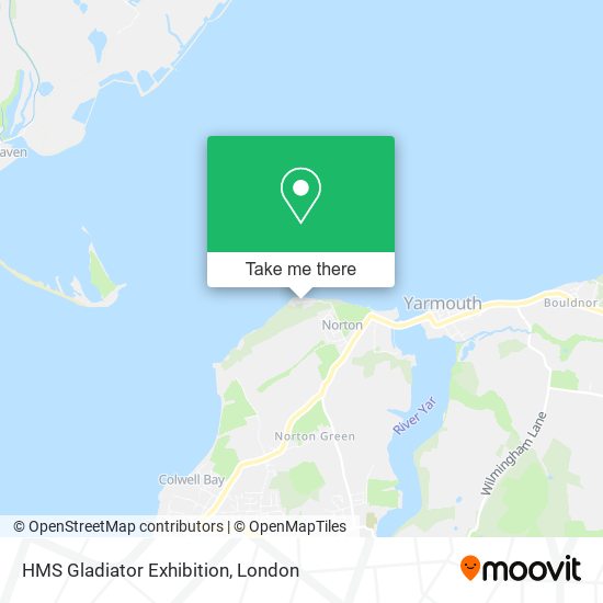 HMS Gladiator Exhibition map