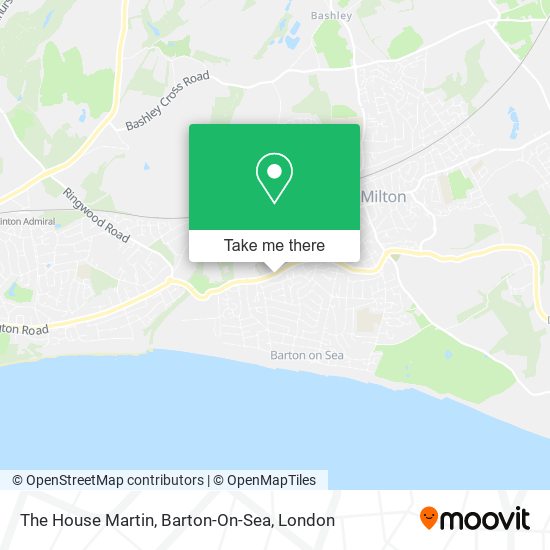 The House Martin, Barton-On-Sea map