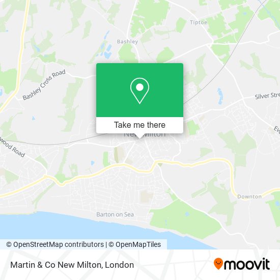 Martin & Co New Milton map