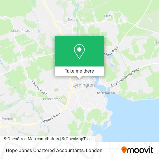 Hope Jones Chartered Accountants map