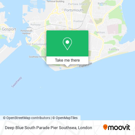Deep Blue South Parade Pier Southsea map