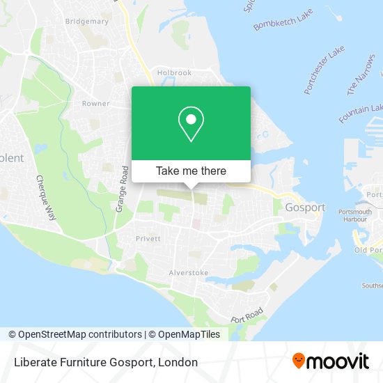 Liberate Furniture Gosport map