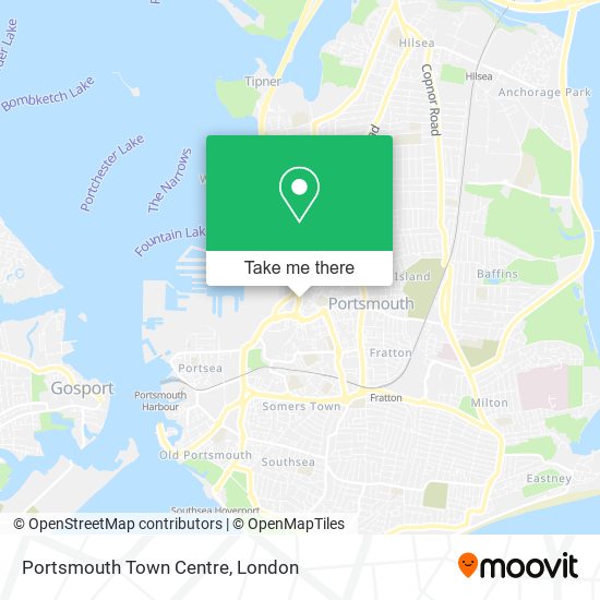 Portsmouth Town Centre map