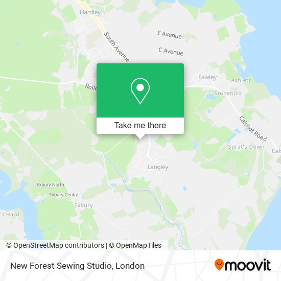 New Forest Sewing Studio map