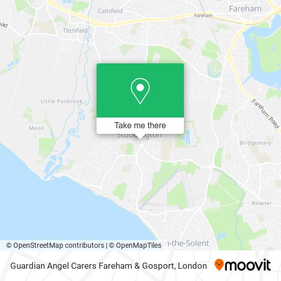 Guardian Angel Carers Fareham & Gosport map