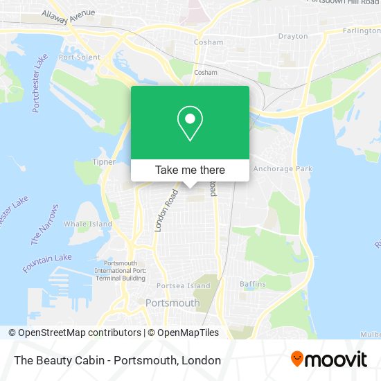 The Beauty Cabin - Portsmouth map