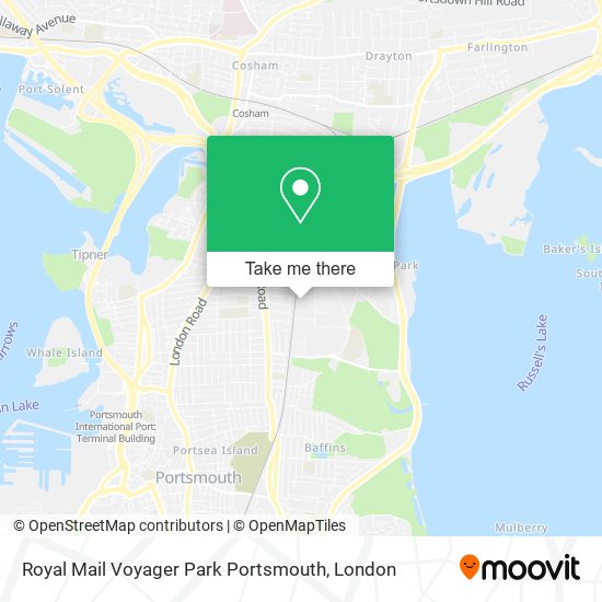 Royal Mail Voyager Park Portsmouth map