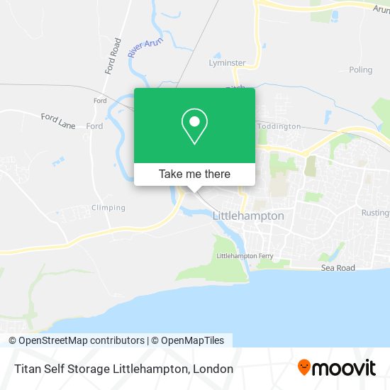 Titan Self Storage Littlehampton map