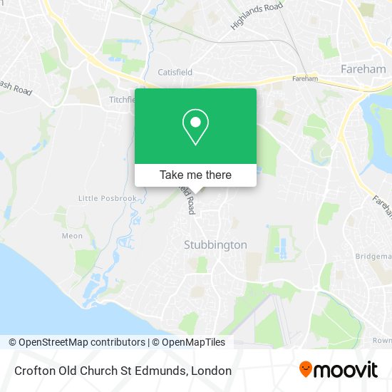 Crofton Old Church St Edmunds map