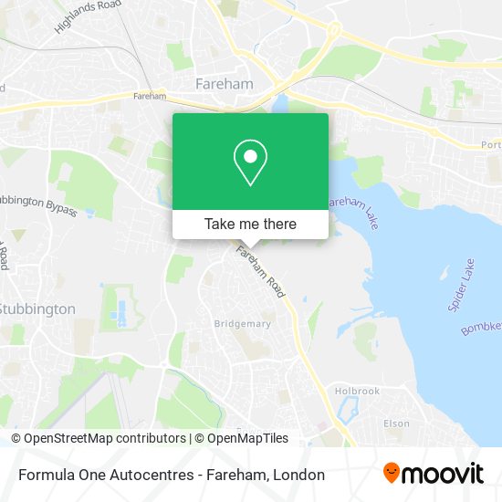 Formula One Autocentres - Fareham map