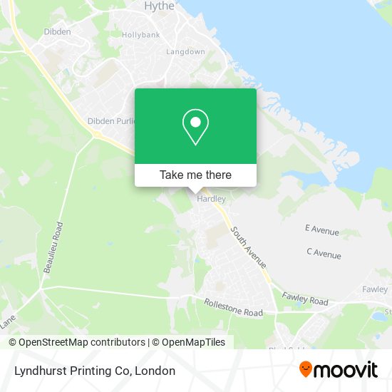 Lyndhurst Printing Co map