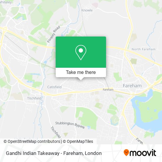 Gandhi Indian Takeaway - Fareham map