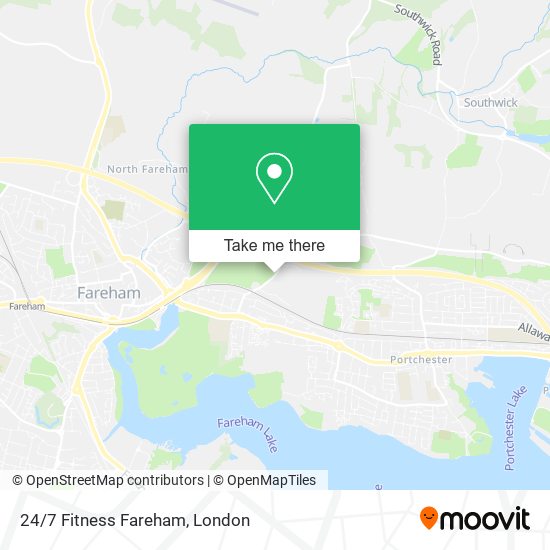 24/7 Fitness Fareham map