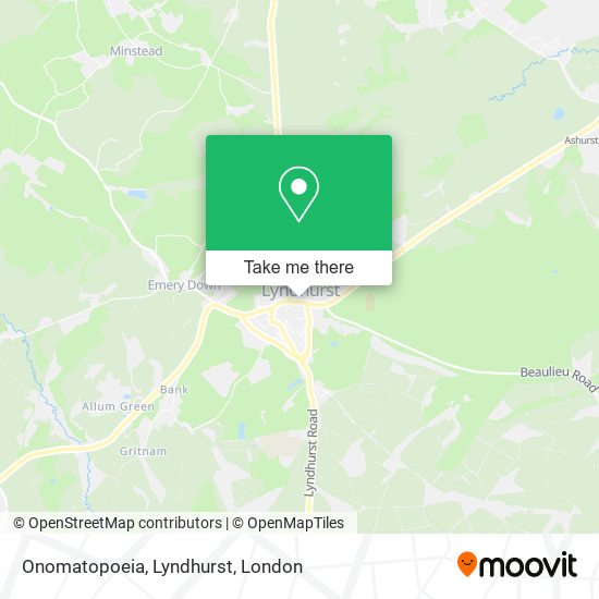 Onomatopoeia, Lyndhurst map