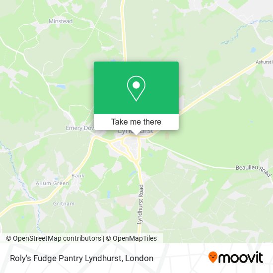 Roly's Fudge Pantry Lyndhurst map