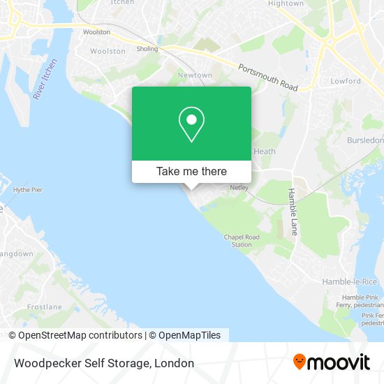 Woodpecker Self Storage map