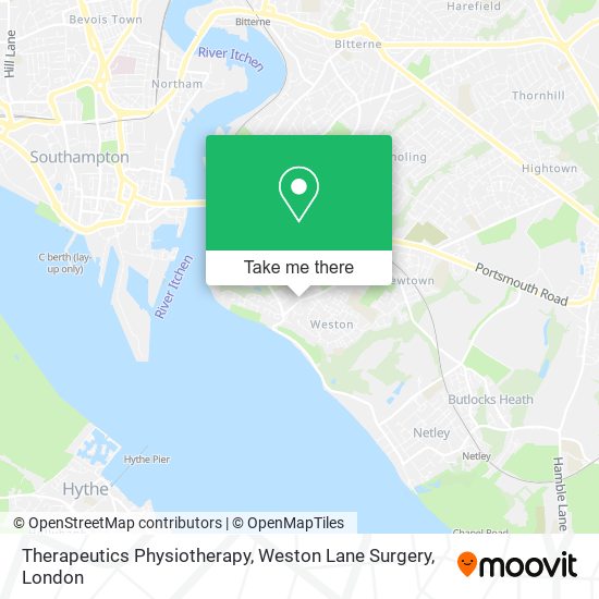 Therapeutics Physiotherapy, Weston Lane Surgery map