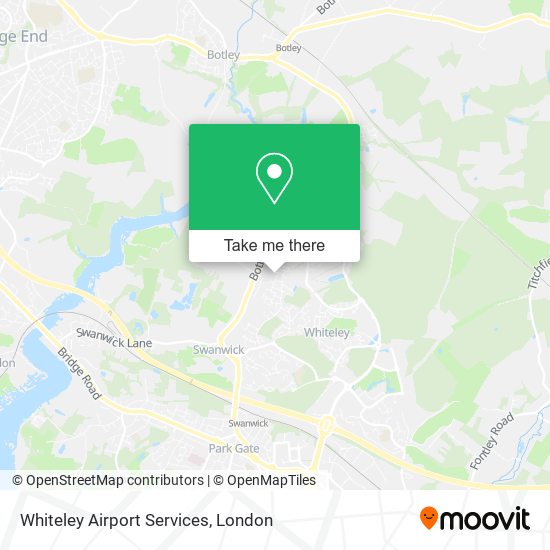 Whiteley Airport Services map