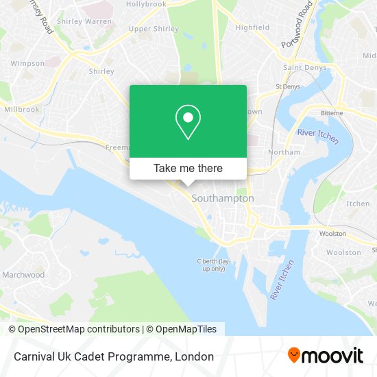 Carnival Uk Cadet Programme map