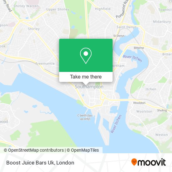 Boost Juice Bars Uk map