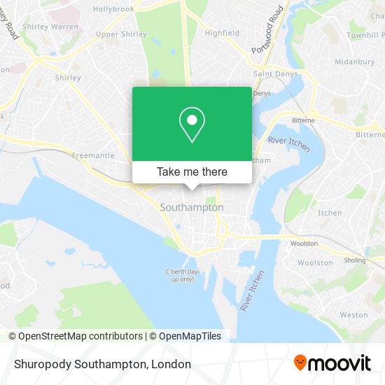 Shuropody Southampton map