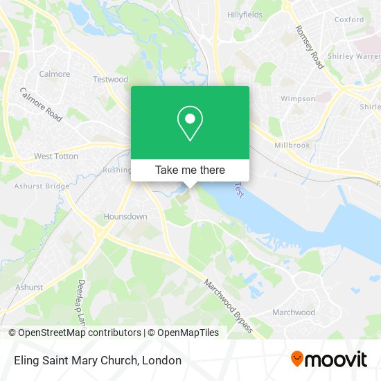 Eling Saint Mary Church map